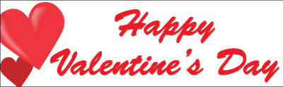 Happy Valentine's Day Banner (Design #1) - Fast & Cheap - 1DayBanner.com
