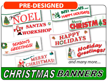 Order Pre-Designed Christmas Banners